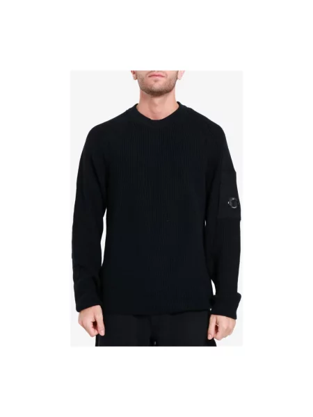 Sweter C.p. Company z długim rękawem niebieski