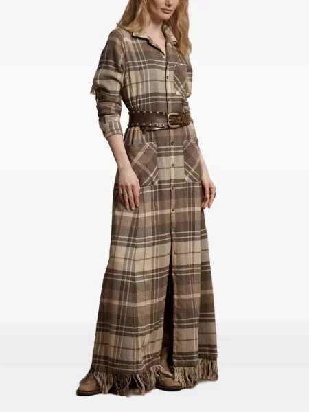 Pledas maxi suknele Ralph Lauren Rrl su kutais ruda