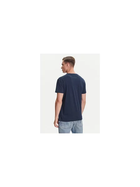 Tommy Jeans Majica Dna Flag Mornarsko Regular Fit modra