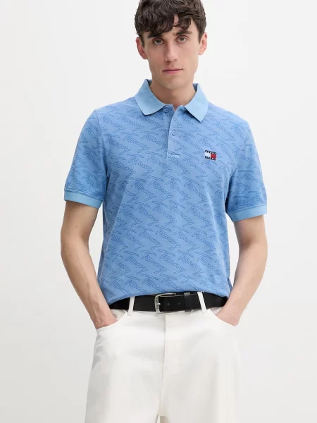 Tommy Jeans polo niebieska