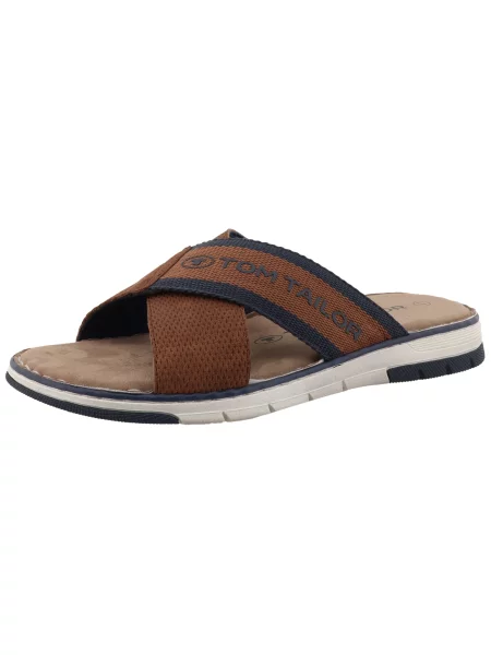 TOM TAILOR Nizki natikači marine rjava