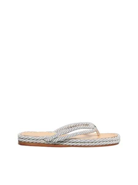 Klapki Dolce And Gabbana skórzane szare