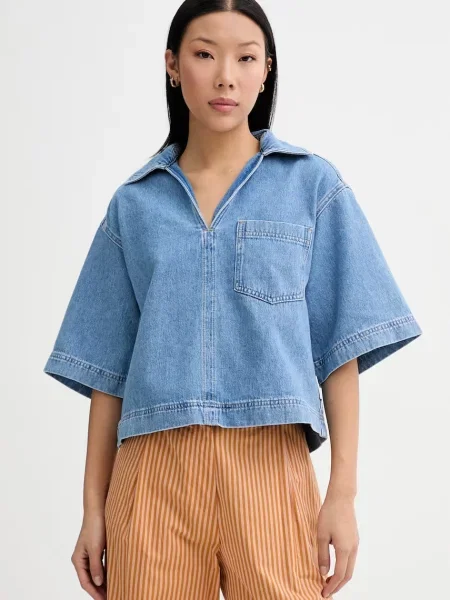 Marc O'Polo bluză pentru femei din denim albastru