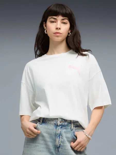 Футболка PUMA Graphics Tee комбінований верх білий