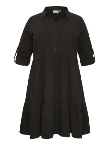 KAFFE CURVE Dolga srajca Nana' črna