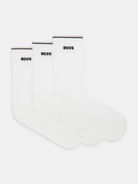 BOSS Șosete bej / negru alb
