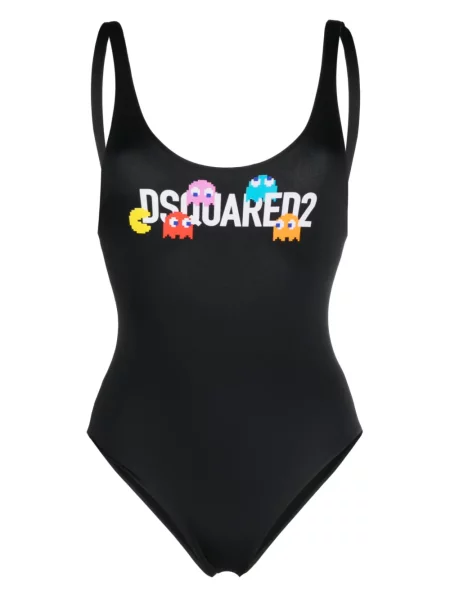 Costum de baie Dsquared2 cu imagine negru