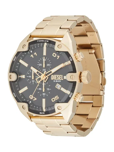 DIESEL Ceas analogic / negru auriu