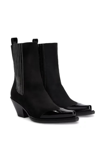Cizme scurte Alexandre Vauthier din piele de căprioară negru