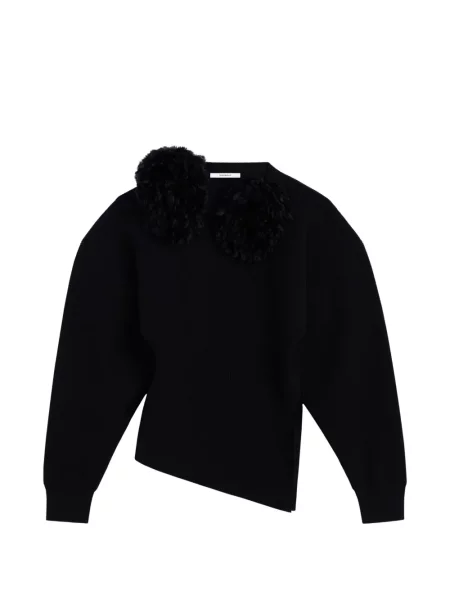 Vlněný asymetrický svetr Givenchy černý