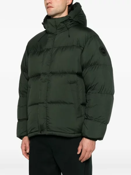 Palton Canada Goose cu glugă verde
