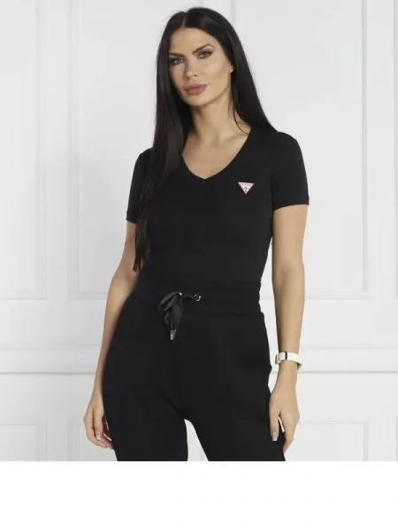 GUESS Tricou VN MINI TRIANGLE negru