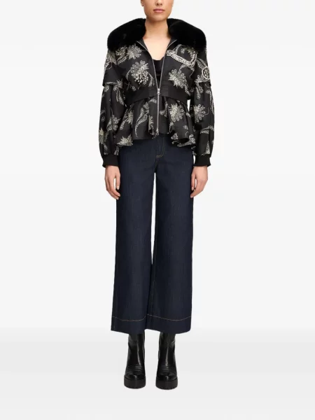 Geacă Cinq A Sept cu model paisley negru