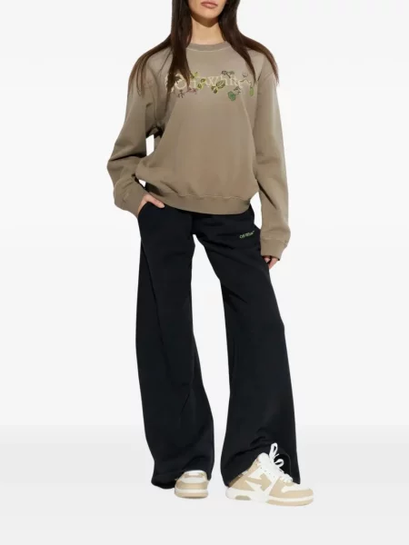 Virágos melegítő felső Off-white nyomtatás fehér