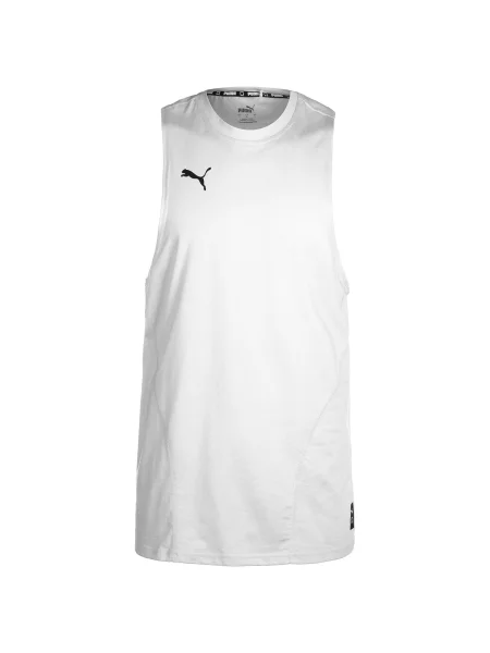 PUMA Tricou funcțional Hoops Team negru alb