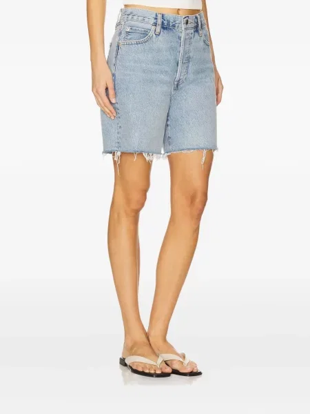 Pantaloni scurți din denim Frame albastru