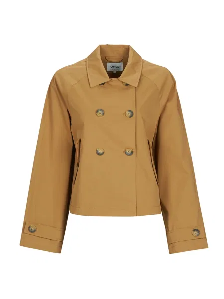 Palton Only scurt maro