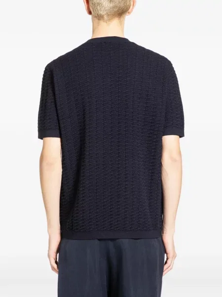 Tricou Giorgio Armani tricotate albastru