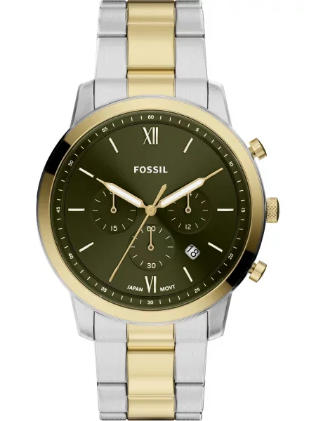 FOSSIL Ceas analogic auriu / închis / argintiu verde