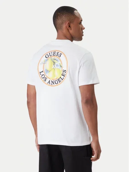Тениска GUESS Cn Ss Lemon Circle Tee Pure White L бяло