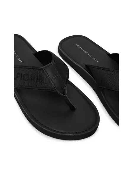 Pánske žabky Tommy Hilfiger Lbeach Sandal Leather black čierna