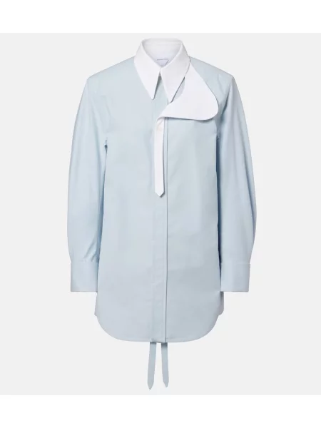 Koszula oversize Bottega Veneta niebieska