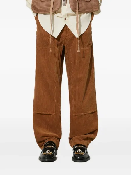 Pantaloni Engineered Garments de catifea cord maro