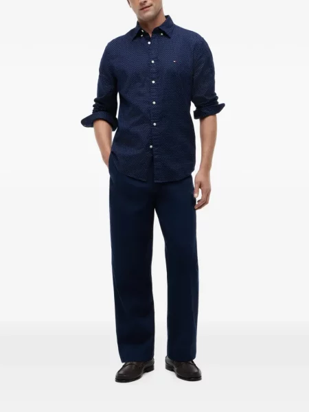 Cămașă Tommy Hilfiger cu imagine albastru