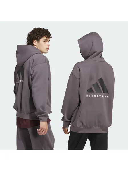 Bluza z kapturem Adidas Originals z kapturem z nadrukiem szara