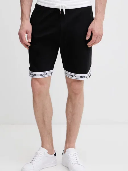 HUGO σορτς επίσημα Ανδρικά με ελαστάν TADE SHORTS μαύρο