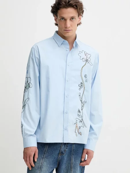 Desigual cămașă din GENOVA cu guler clasic relaxed albastru