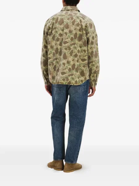 Cămașă Fortela cu model camuflaj verde