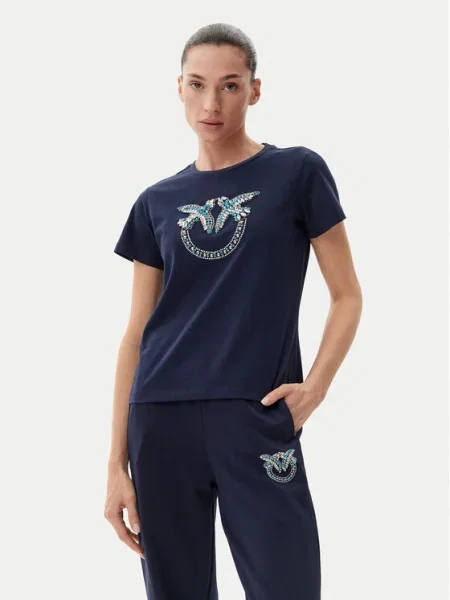 PINKO Tricou Quentin Bleumarin