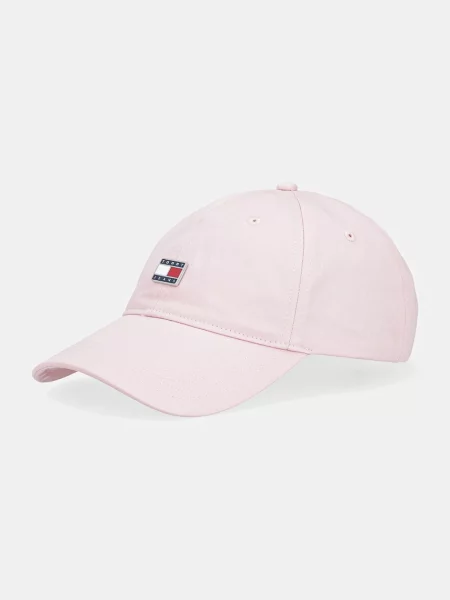 Шапка с козирка Tommy Jeans с апликация синьо