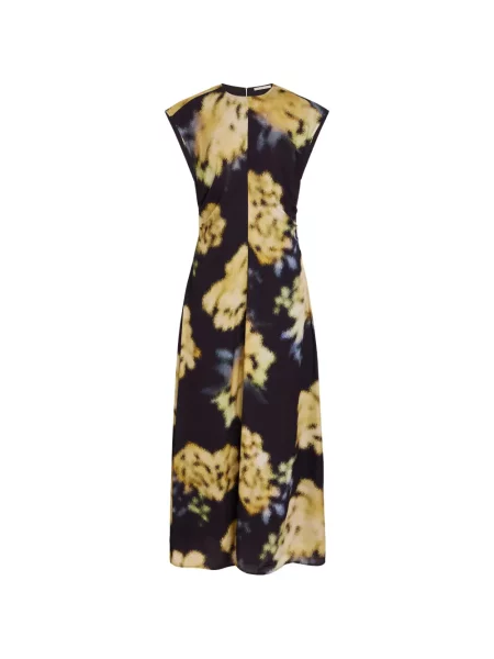 Rochie midi Marie Oliver cu model floral cu imagine negru
