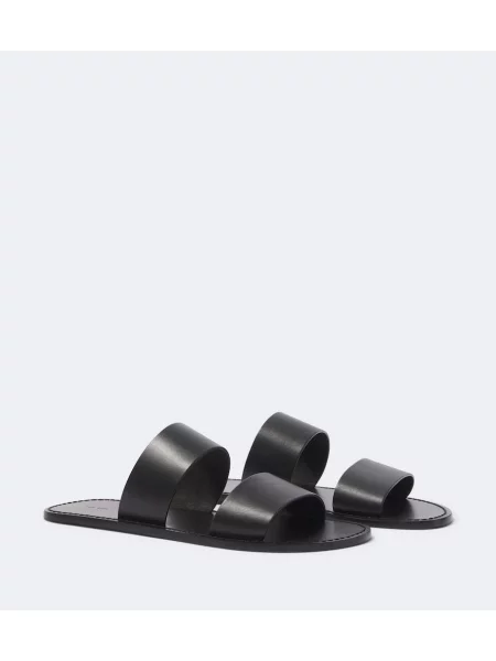 Sandale The Row din piele negru