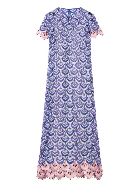 Rochie midi La Doublej până la genunchi de costum albastru