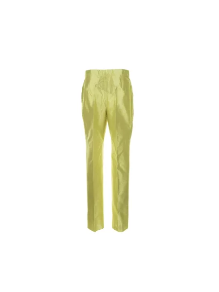 Spodnie Max Mara Studio z wysoką talią żółte