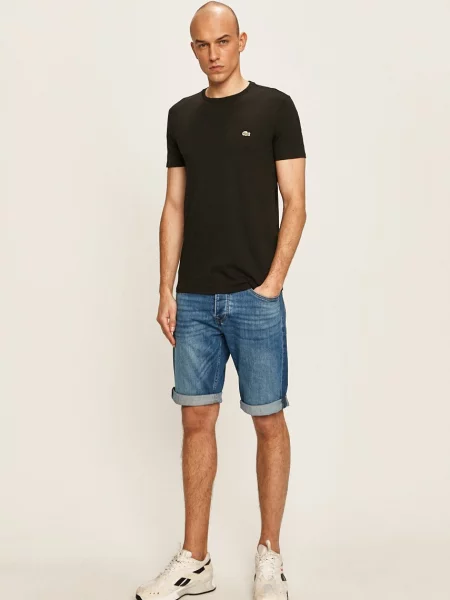 Футболка Lacoste однотонний чорний