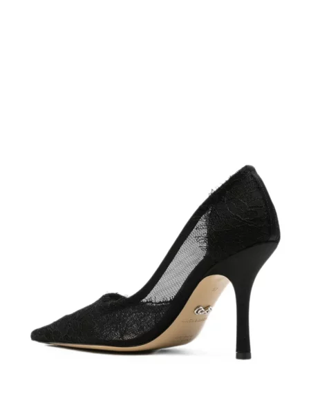 Pantofi cu toc Mach & Mach din dantelă negru