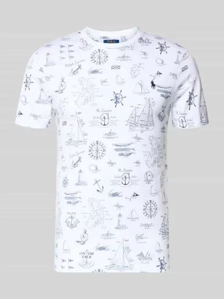 T-shirt o kroju slim fit z czystej bawełny Polo Ralph Lauren biała