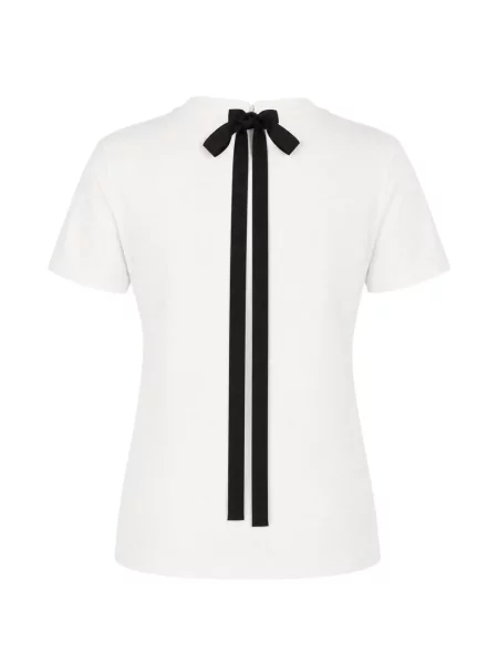Tricou Lanvin cu funde alb