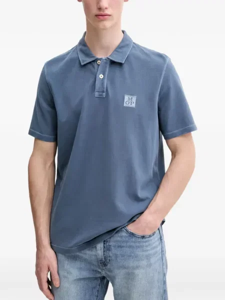 Tricou polo Marc O'polo cu autograf albastru
