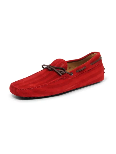Półbuty Tod's zamszowe czerwone