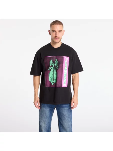 Tricou PLEASURES Leaf T-Shirt Black L negru