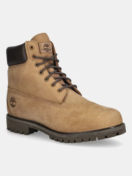 Timberland cizme înalte din piele bej