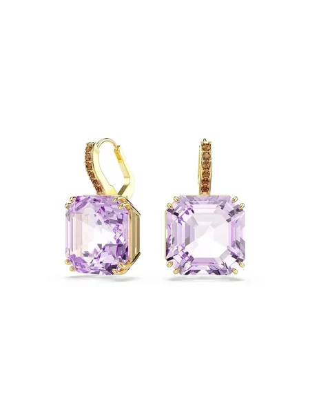 Swarovski cercei pentru femei placati cu aur cristal swarovski MILLENIA violet