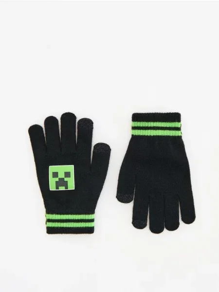 Reserved Rukavice Minecraft čierna