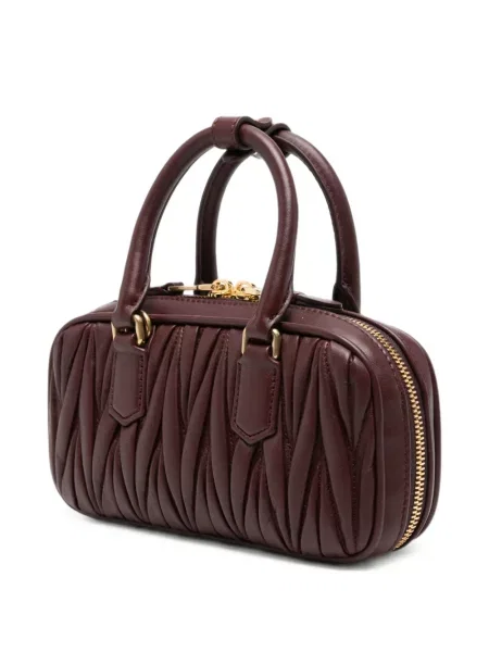 Geantă shopper Miu Miu din piele roșu