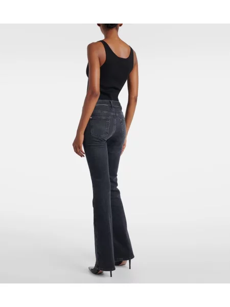 Blugi evazați 7 For All Mankind negru
